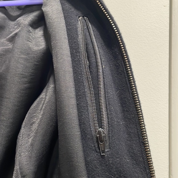 Harley Davidson Women’s Wool Bomber Jacket Black Size Small Full Zip - Picture 10 of 12